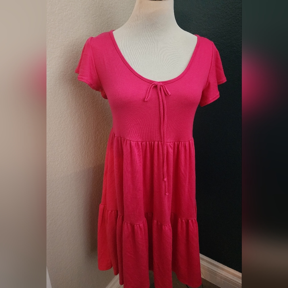 Pink baby doll dress in size M